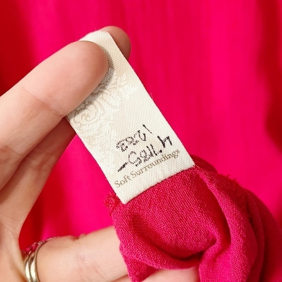 Soft Surroundings Moderne Gauze Tunic Top w/ Cutout Pink Size Small - Picture 10 of 10